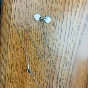 Tiffany’s return to Tiffany’s necklace double heart tag silver